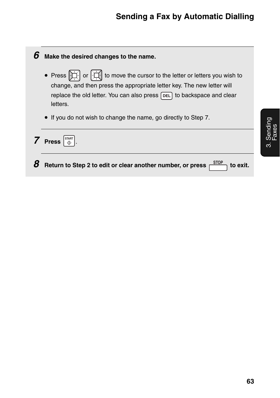 Sending a fax by automatic dialling | Sharp FO-IS115N User Manual | Page 68 / 165