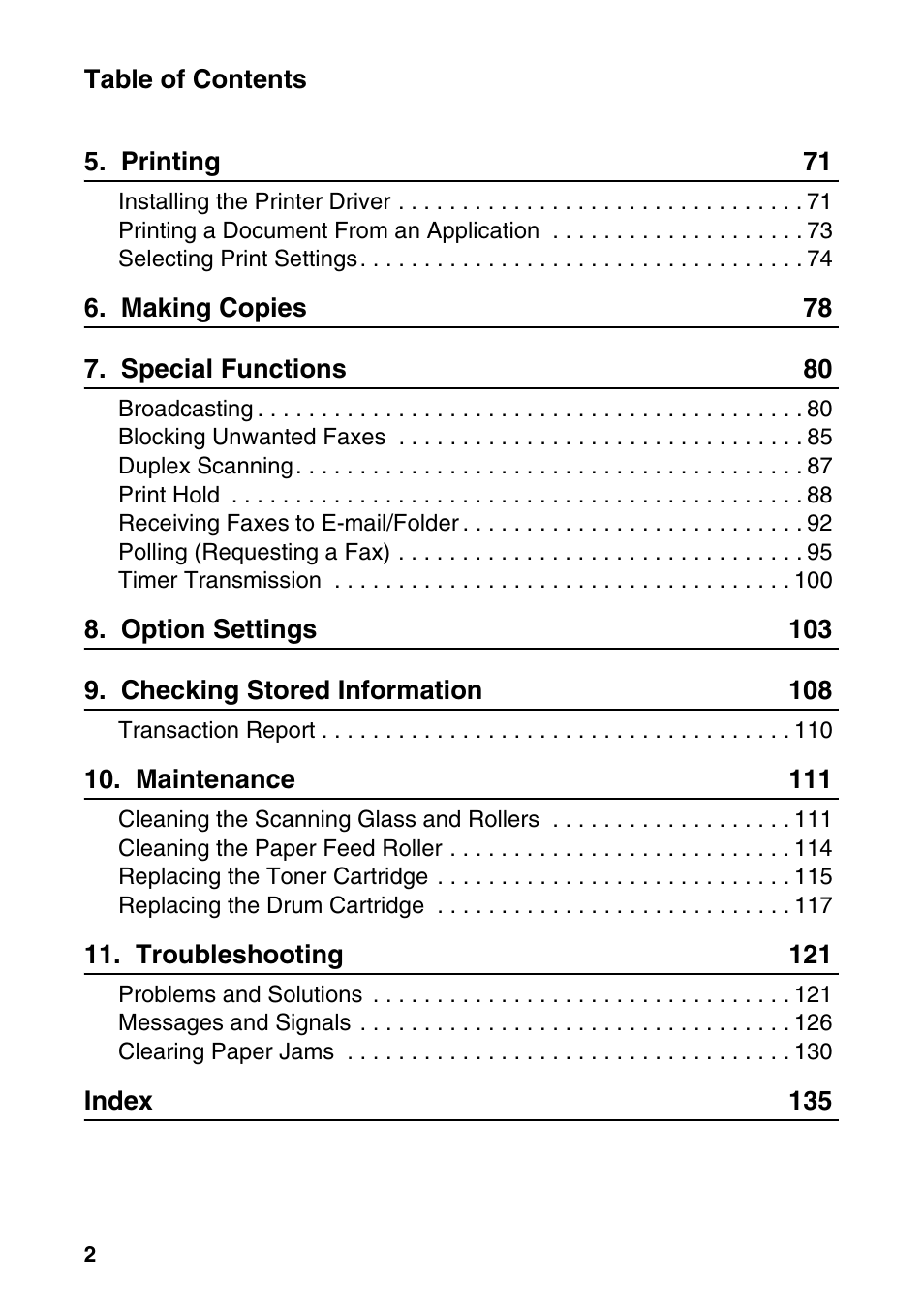 Sharp FO-IS115N User Manual | Page 7 / 165