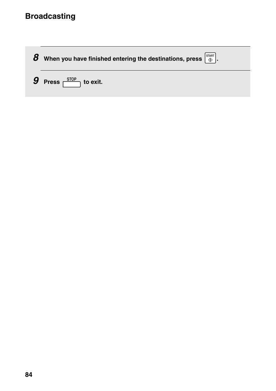 Broadcasting | Sharp FO-IS115N User Manual | Page 89 / 165