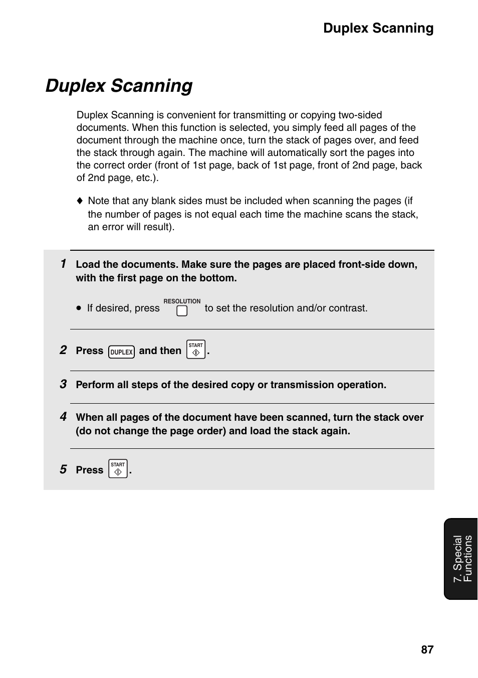 Duplex scanning | Sharp FO-IS115N User Manual | Page 92 / 165