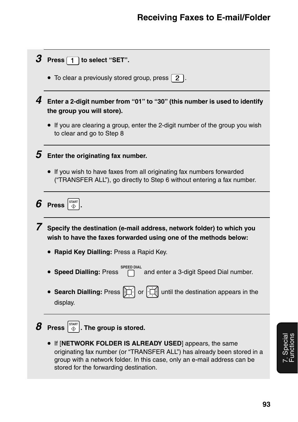 Receiving faxes to e-mail/folder | Sharp FO-IS115N User Manual | Page 98 / 165