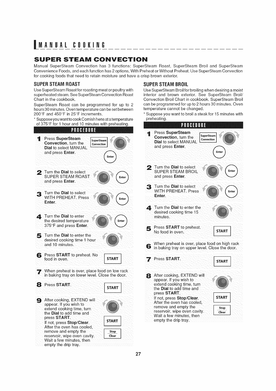 Super steam convection, Super steam roast, Procedure | Super steam broil, L«lajjilliyim | Sharp AX-1200 User Manual | Page 29 / 43