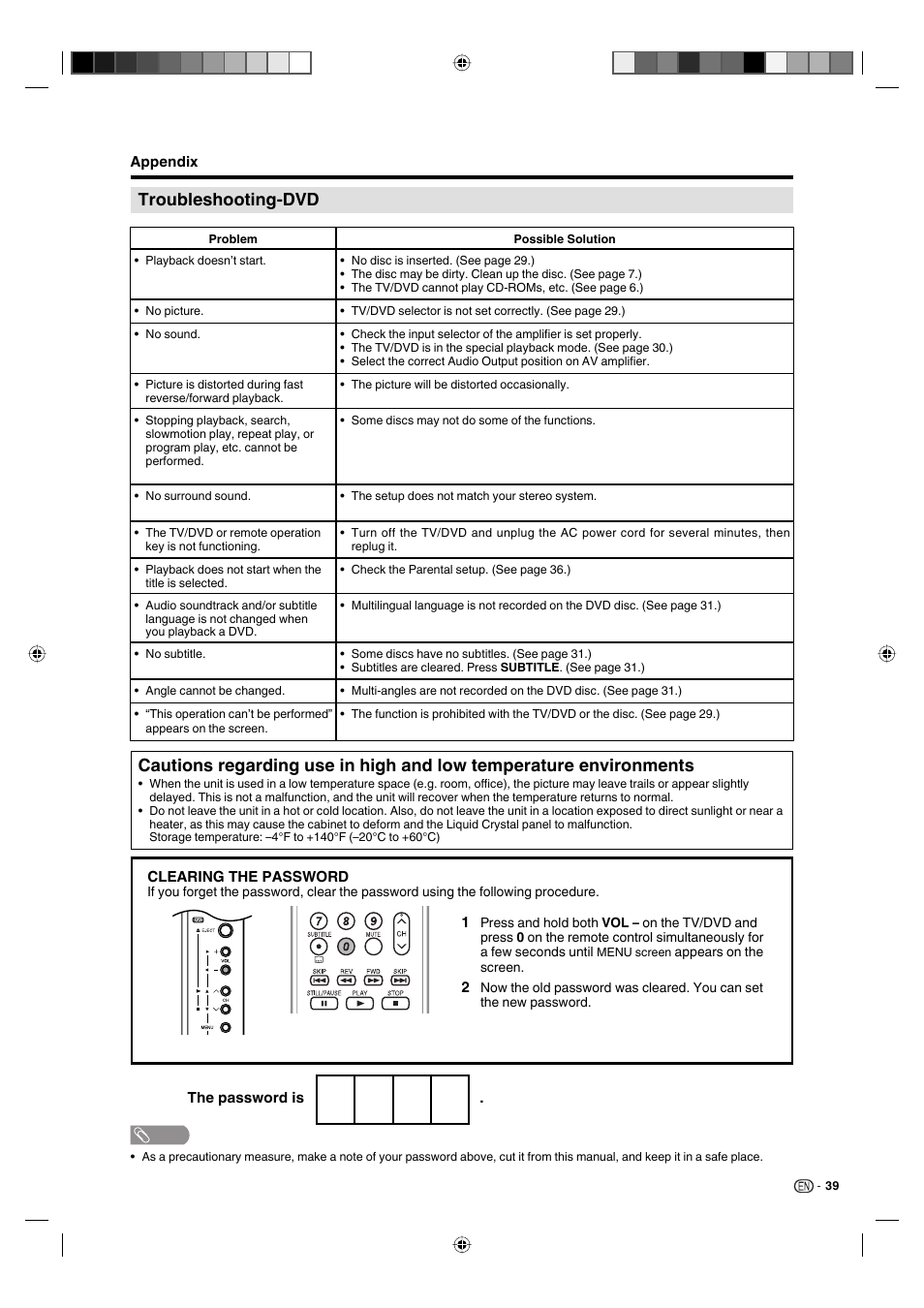 Troubleshooting-dvd | Sharp AQUOS LC-19DV28UT User Manual | Page 41 / 43