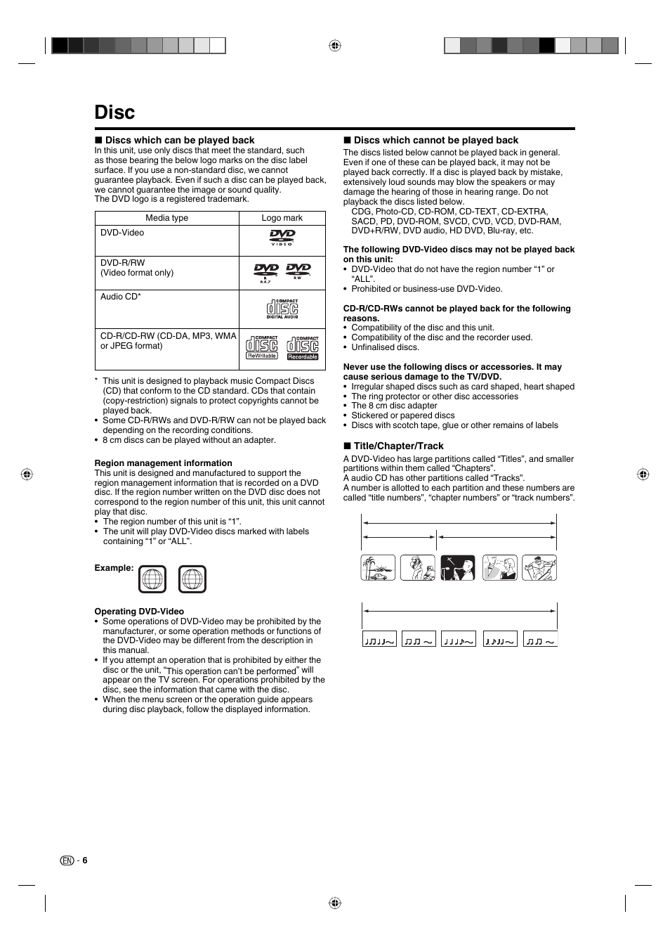 Disc | Sharp AQUOS LC-19DV28UT User Manual | Page 8 / 43