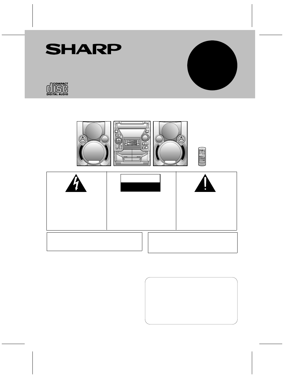 Sharp CD-BA2100 User Manual | 18 pages