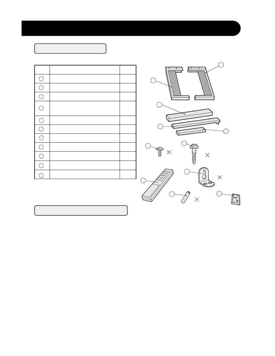 Accessories, Suggested tools, Installation instructions | Sharp AF-R55CX User Manual | Page 5 / 20