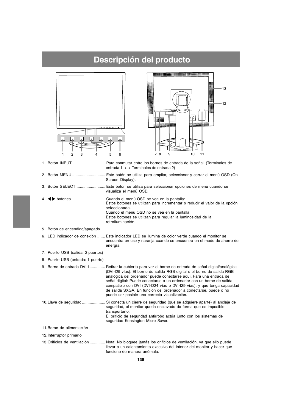 Descripción del producto | Sharp LL-T1820-B User Manual | Page 138 / 164