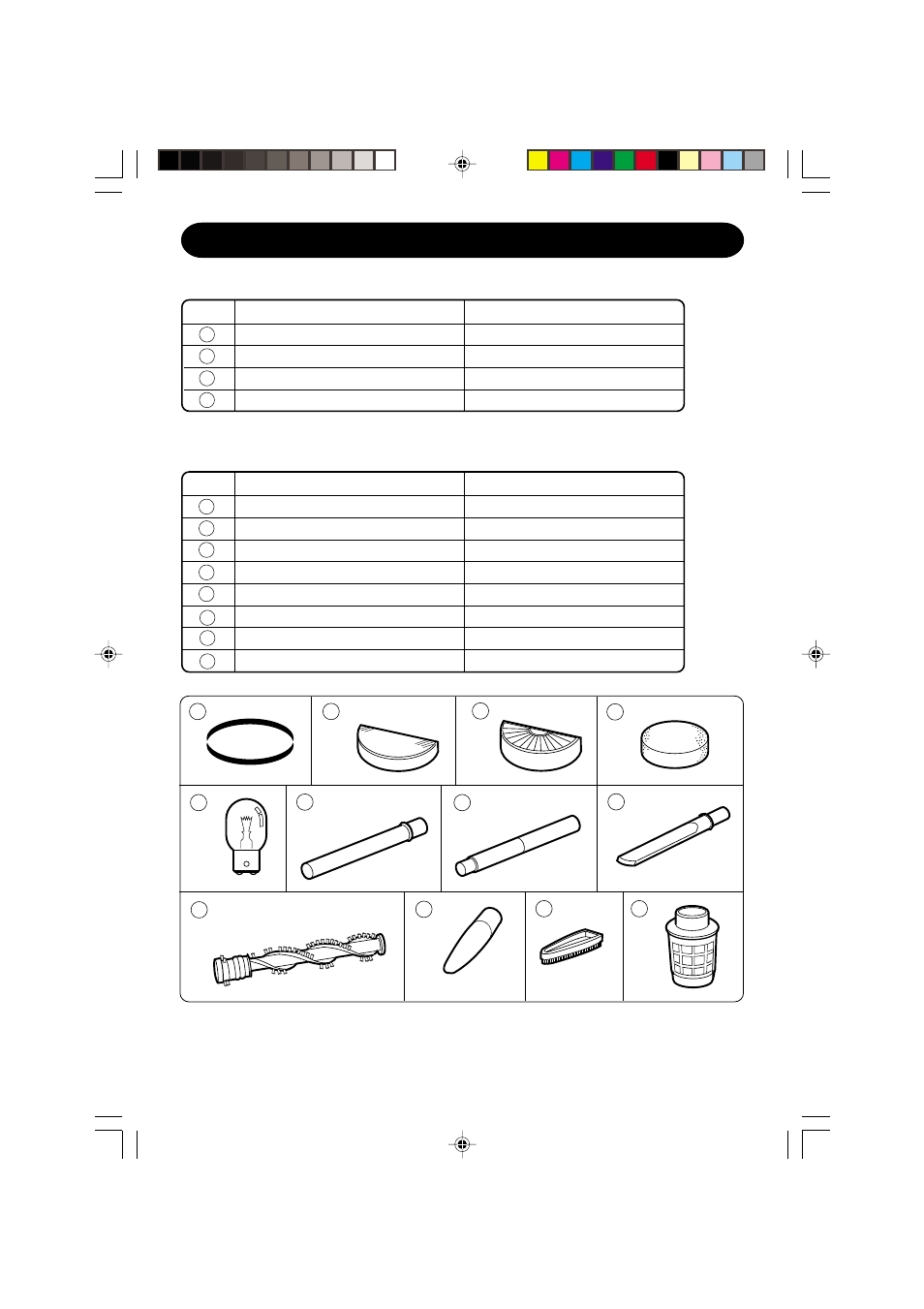 Description of accessories | Sharp EC-S5170 User Manual | Page 19 / 24