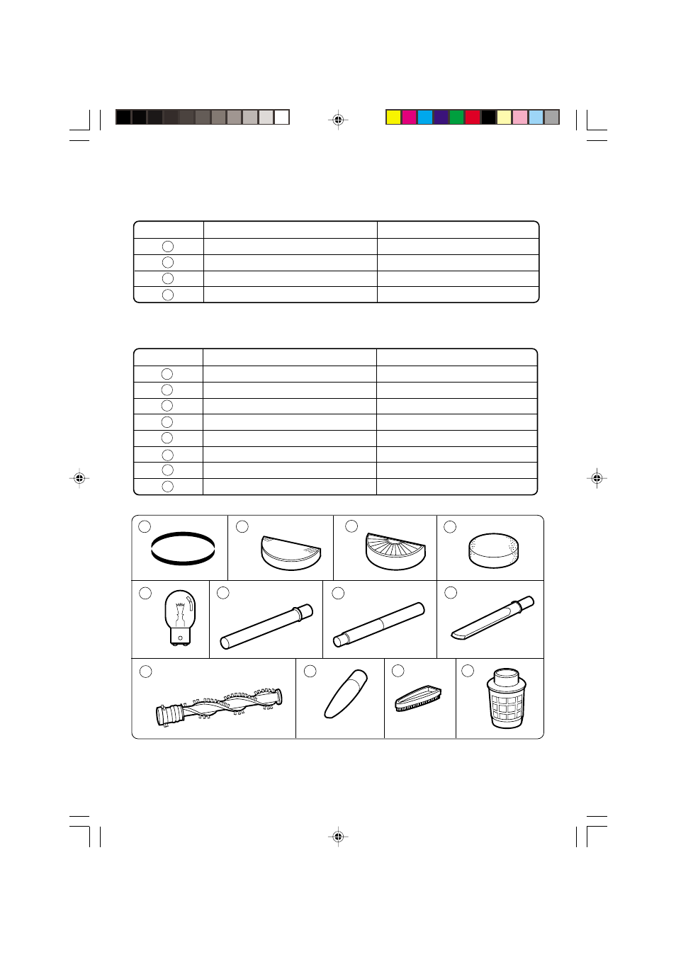 Descripcion de los accesorios | Sharp EC-S5170 User Manual | Page 23 / 24