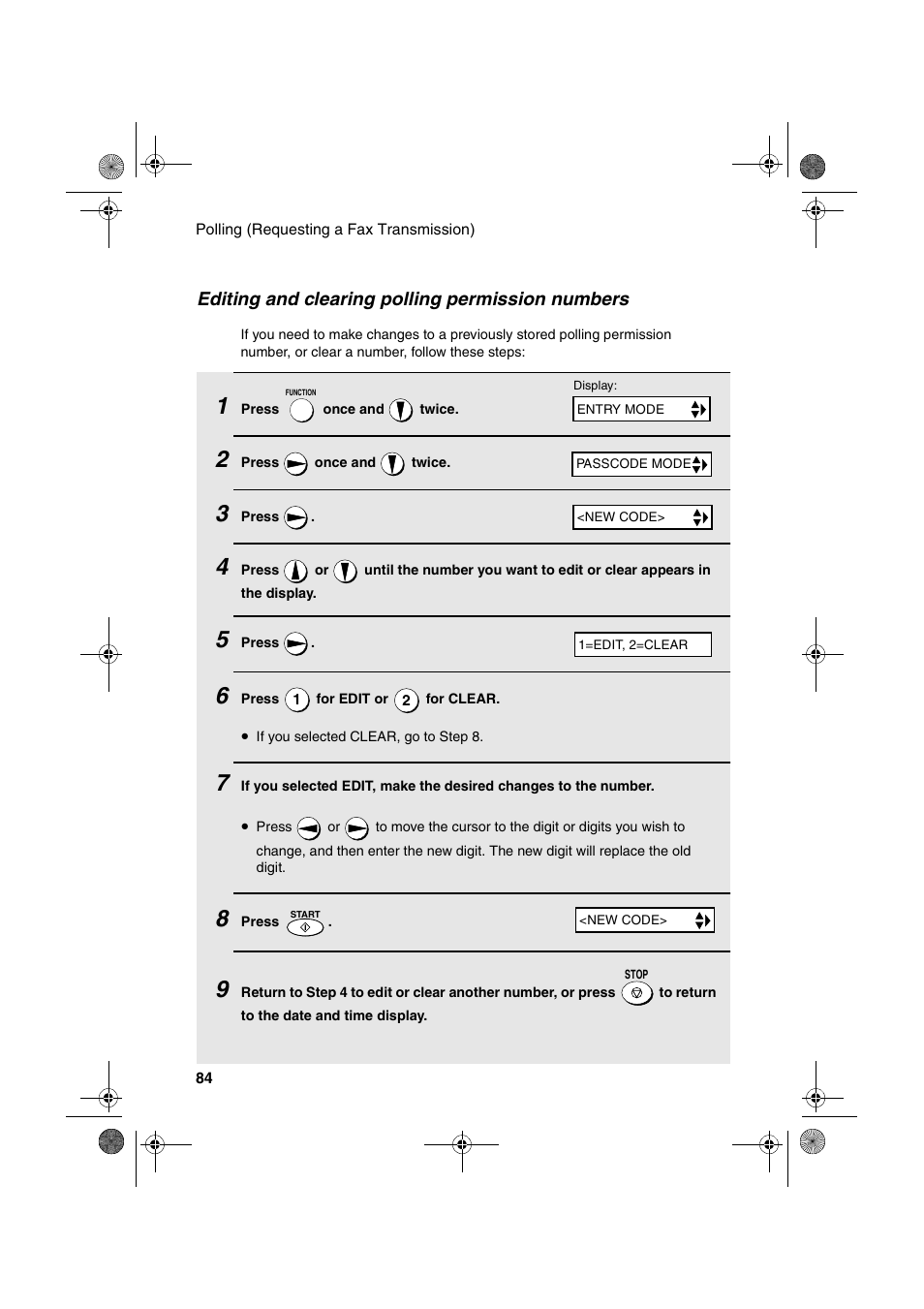 Sharp FO-3150 User Manual | Page 86 / 124