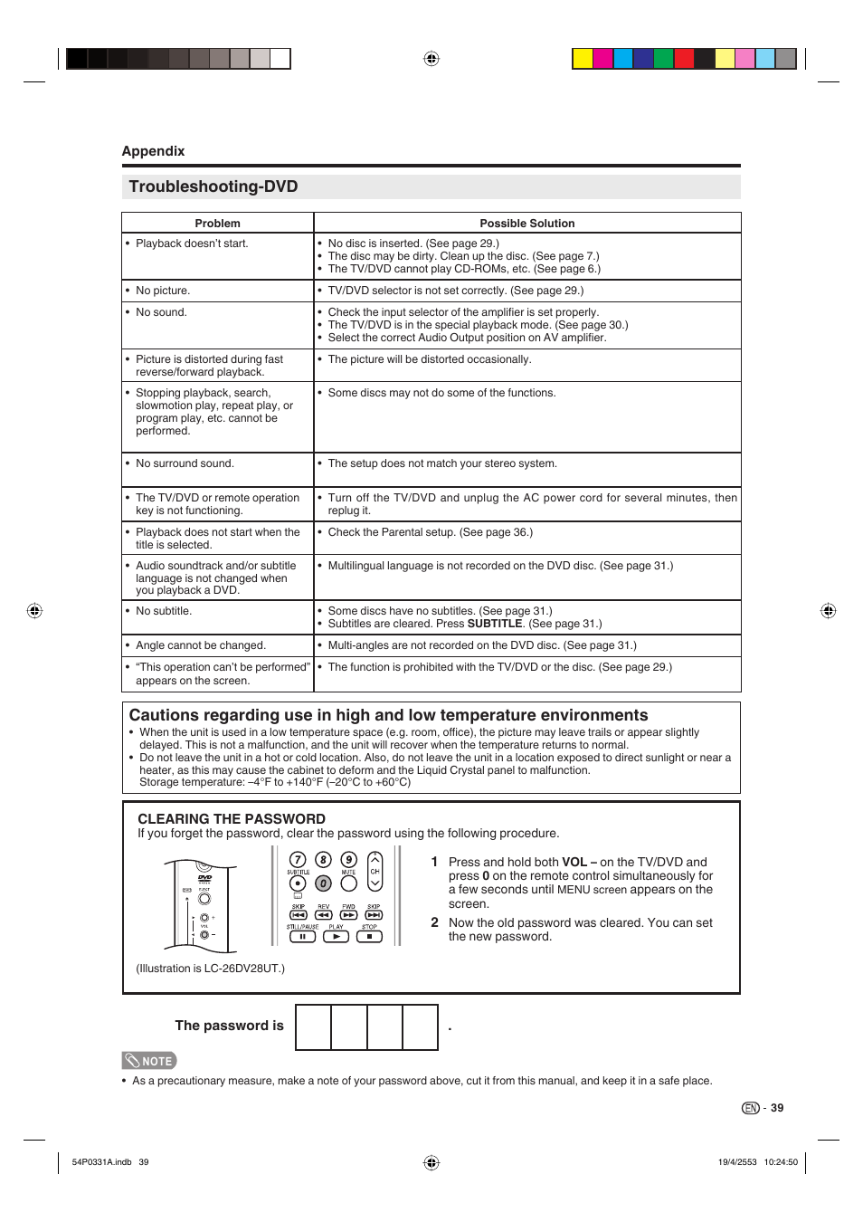 Troubleshooting-dvd | Sharp AQUOS LC-32DV28UT User Manual | Page 41 / 43