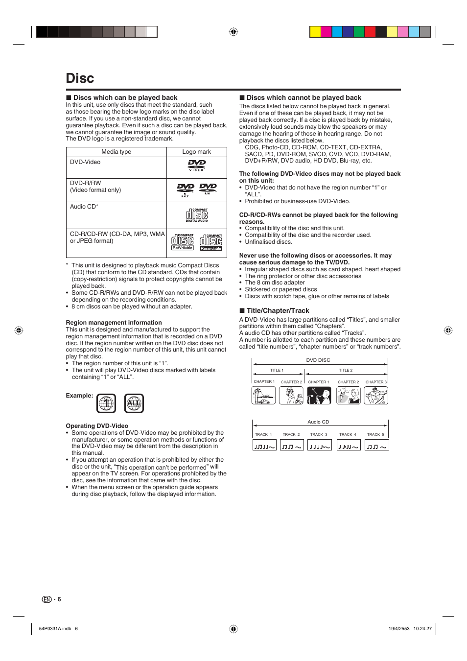 Disc | Sharp AQUOS LC-32DV28UT User Manual | Page 8 / 43