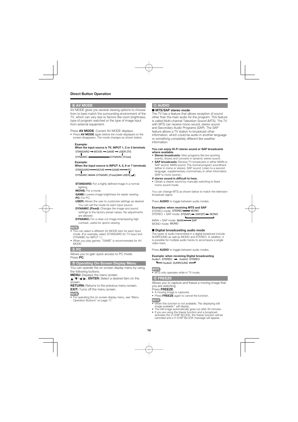 Sharp AQUOS LC-40D68UT User Manual | Page 14 / 31