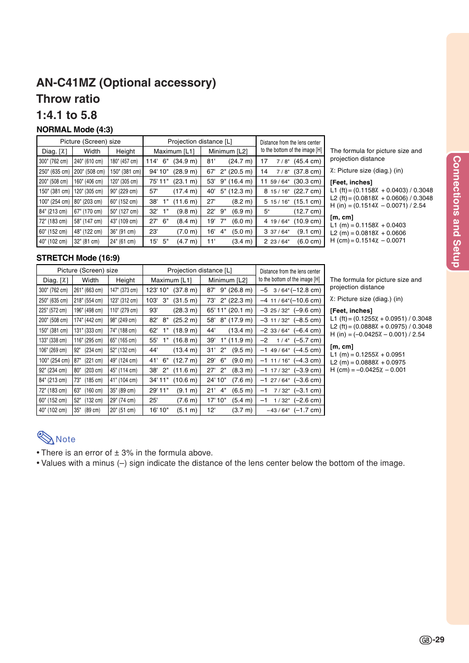 Connections and setup | Sharp XG-C58X User Manual | Page 33 / 105