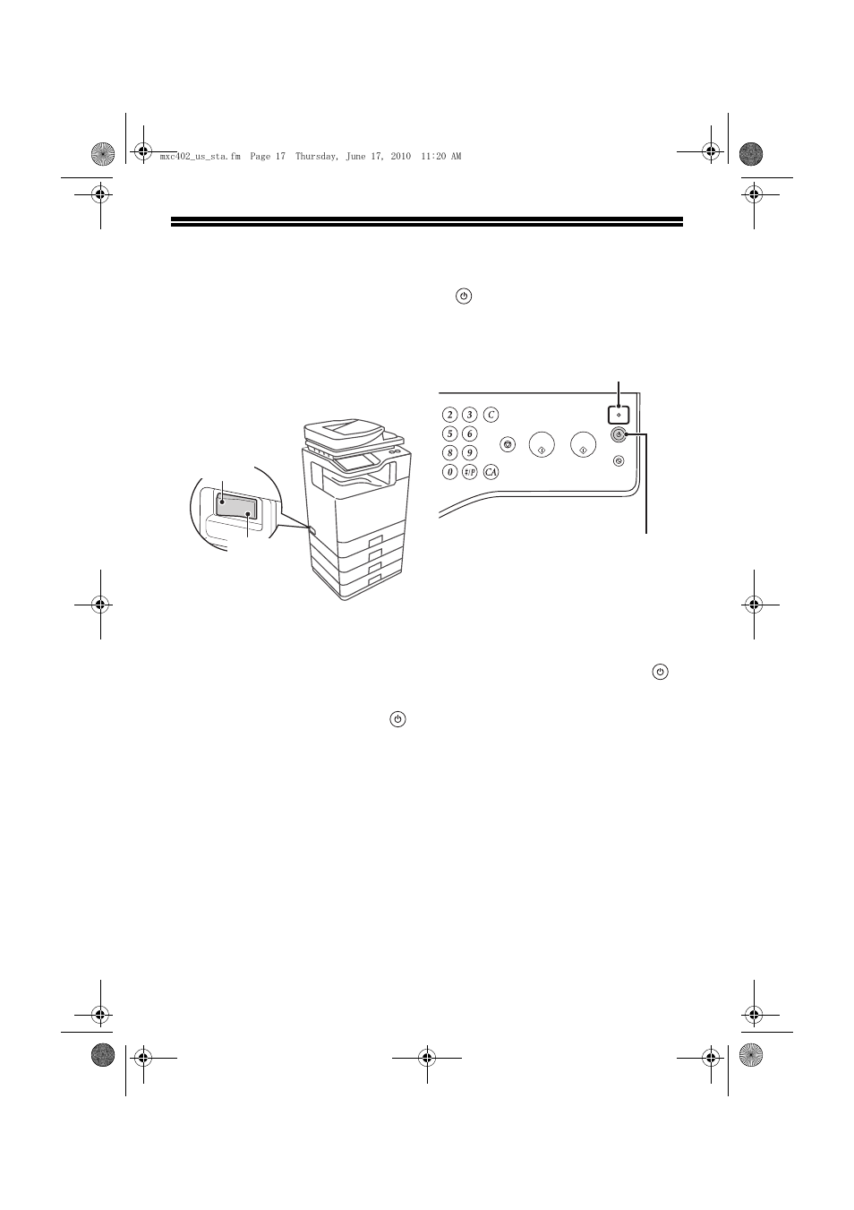 Turning the power on and off | Sharp TINSE4796FCZZ User Manual | Page 19 / 58