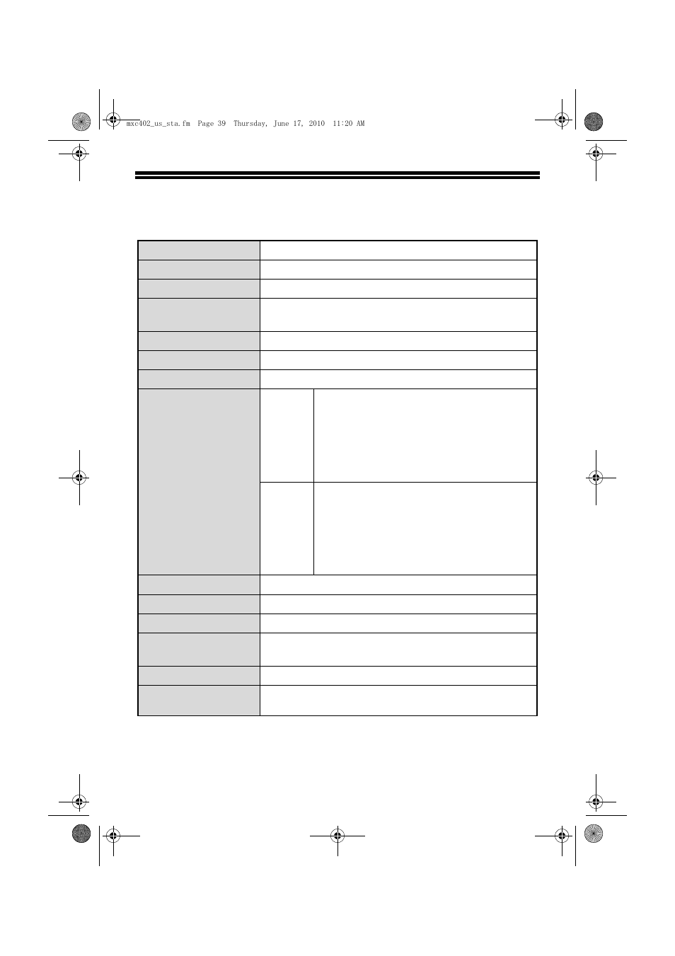 Specifications, Machine specifications / copier specifications | Sharp TINSE4796FCZZ User Manual | Page 41 / 58