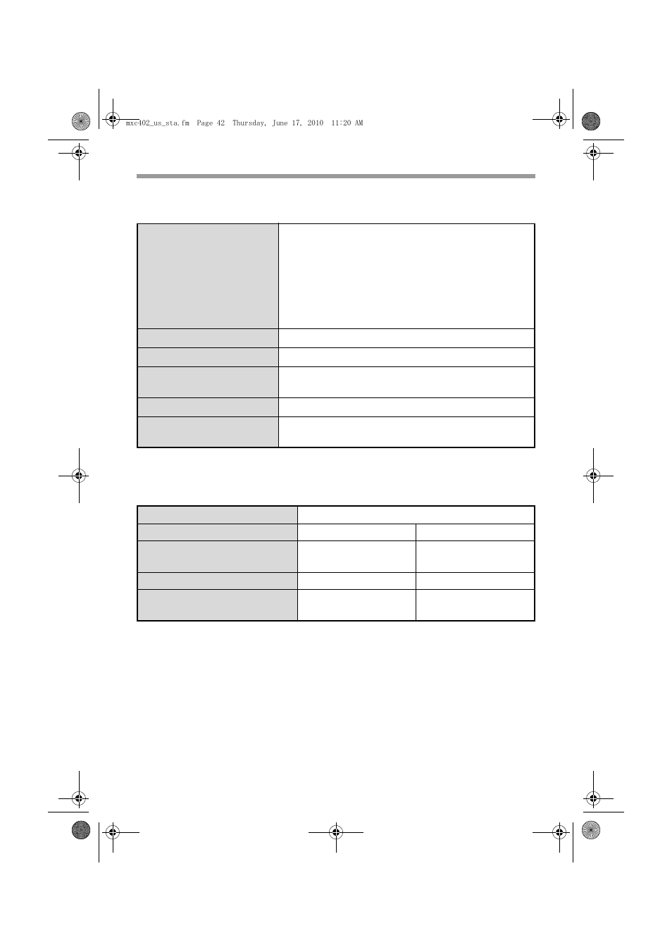 Continuous copying speeds | Sharp TINSE4796FCZZ User Manual | Page 45 / 58