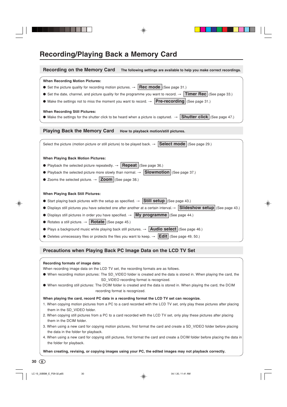 Sharp AQUOS LC-20B5M User Manual | Page 31 / 61