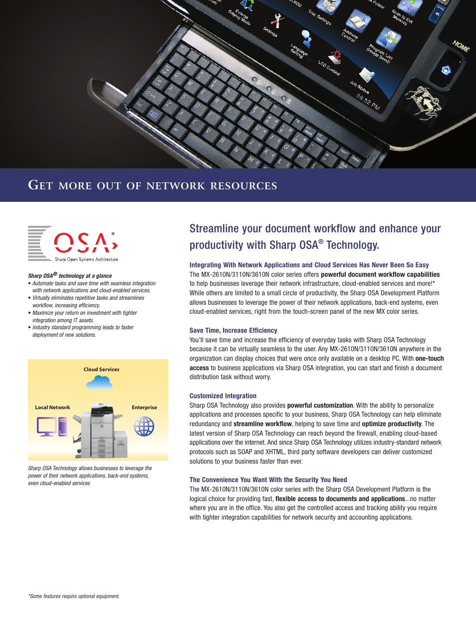 Technology, Et more out of network resources | Sharp MX-2610N User Manual | Page 8 / 12