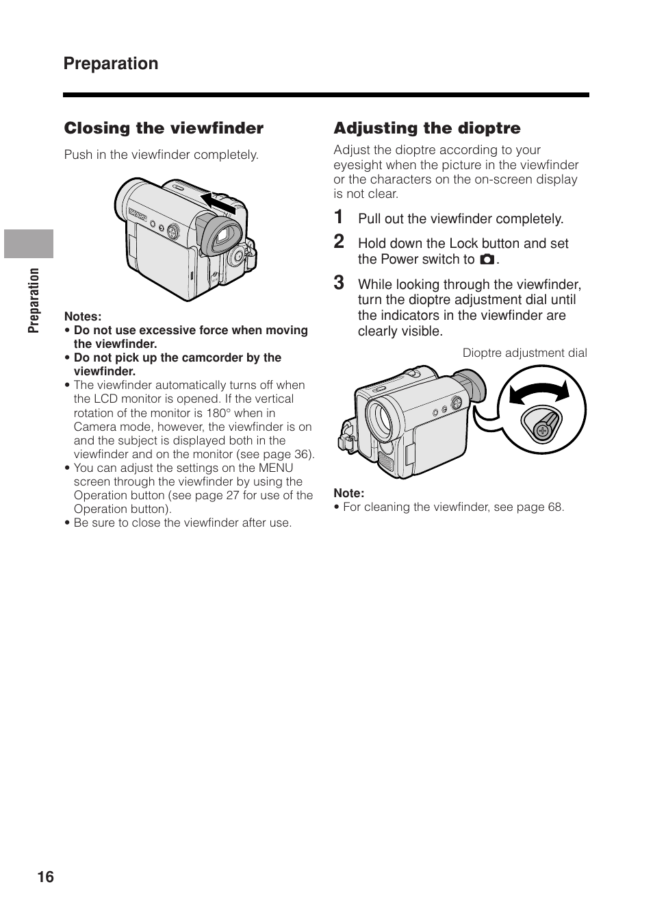 Preparation | Sharp VL Z 1 H User Manual | Page 28 / 88