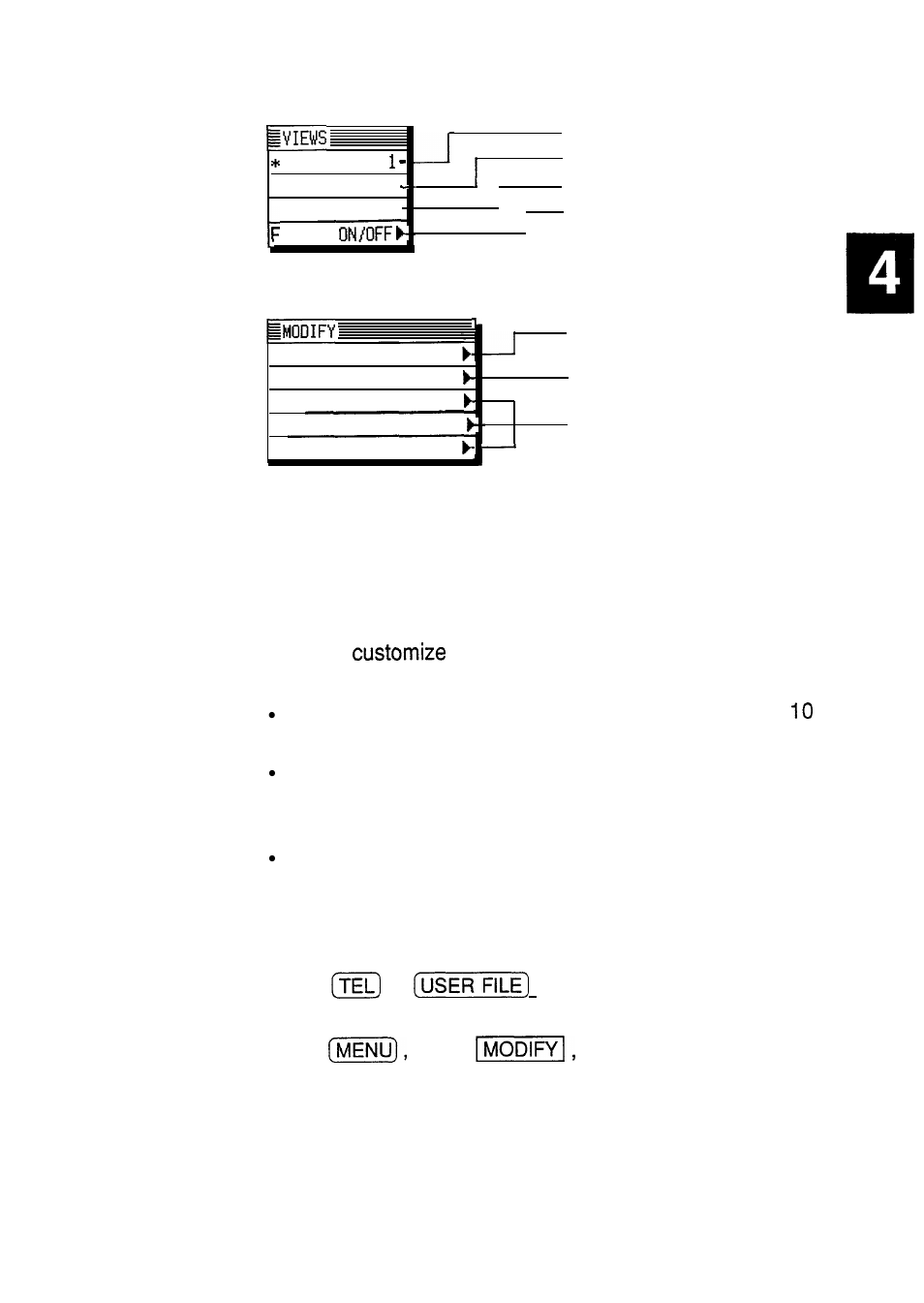 Customizing the tel and user file applications | Sharp IQ-8900 User Manual | Page 134 / 322