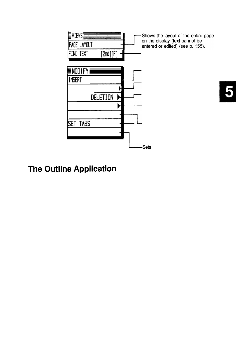 Page break, Set secret status, Data | Set font style, Set page format, Set indents | Sharp IQ-8900 User Manual | Page 158 / 322