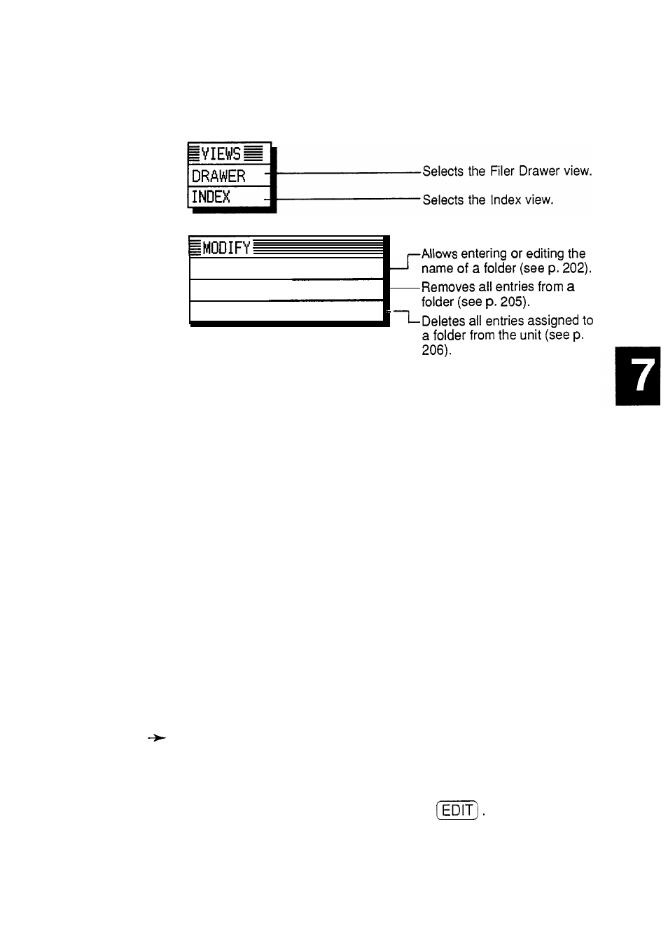 Copying or moving a block of text, Edit | Sharp IQ-8900 User Manual | Page 208 / 322