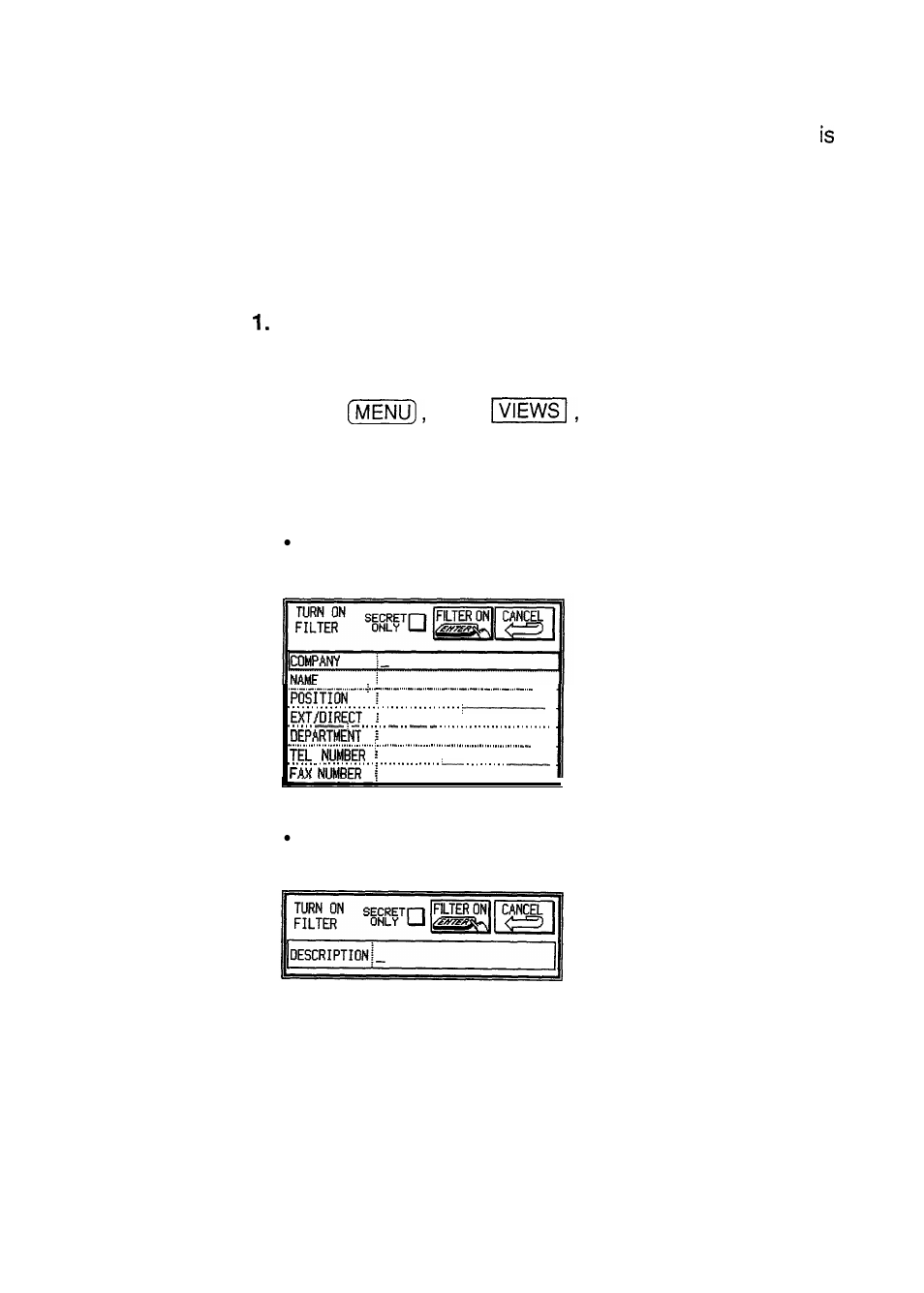 Turning the filter on, All the display modes of an application until the | Sharp IQ-8900 User Manual | Page 215 / 322