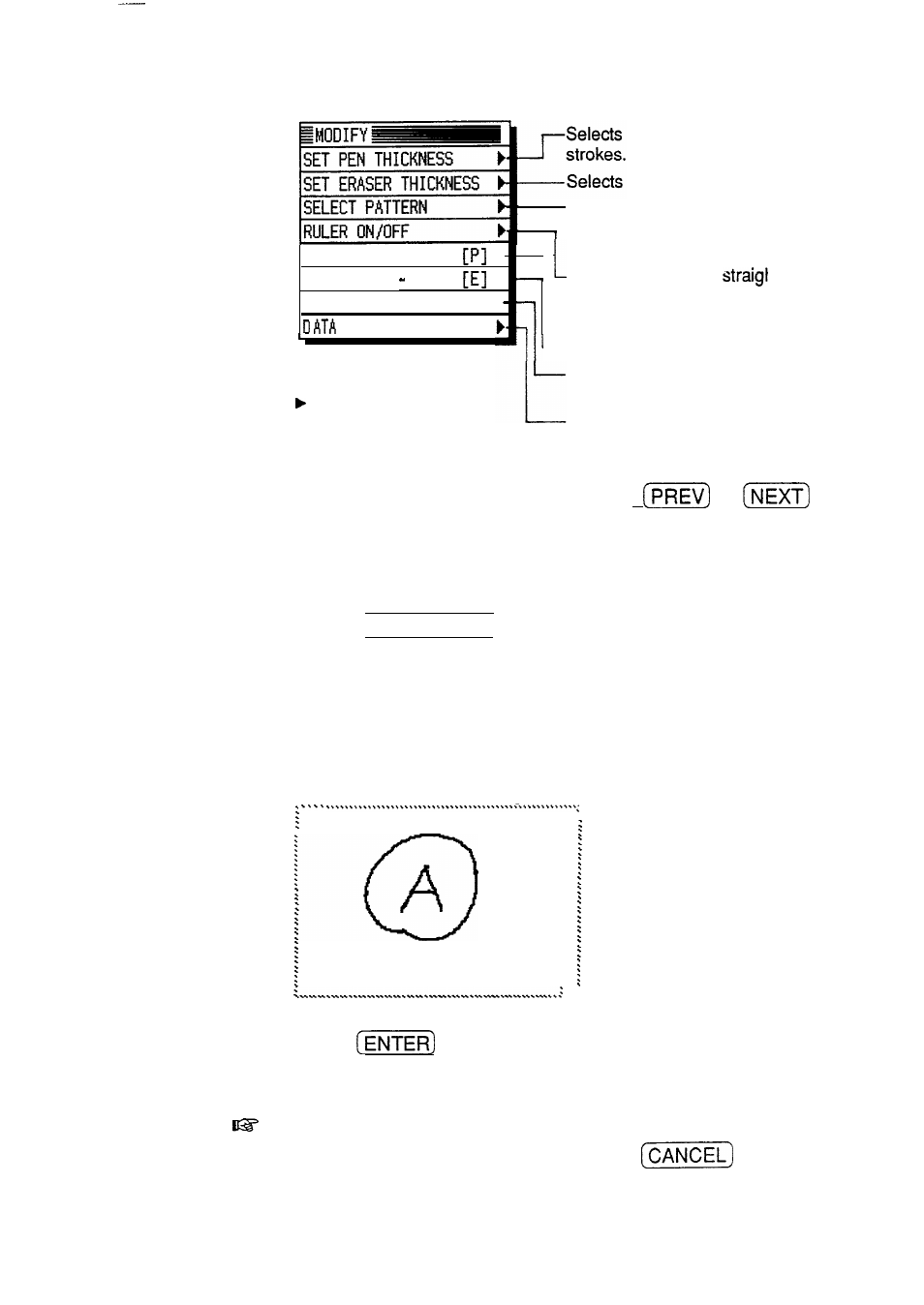 Use area tools [a] deletion, Pbook | Sharp IQ-8900 User Manual | Page 79 / 322