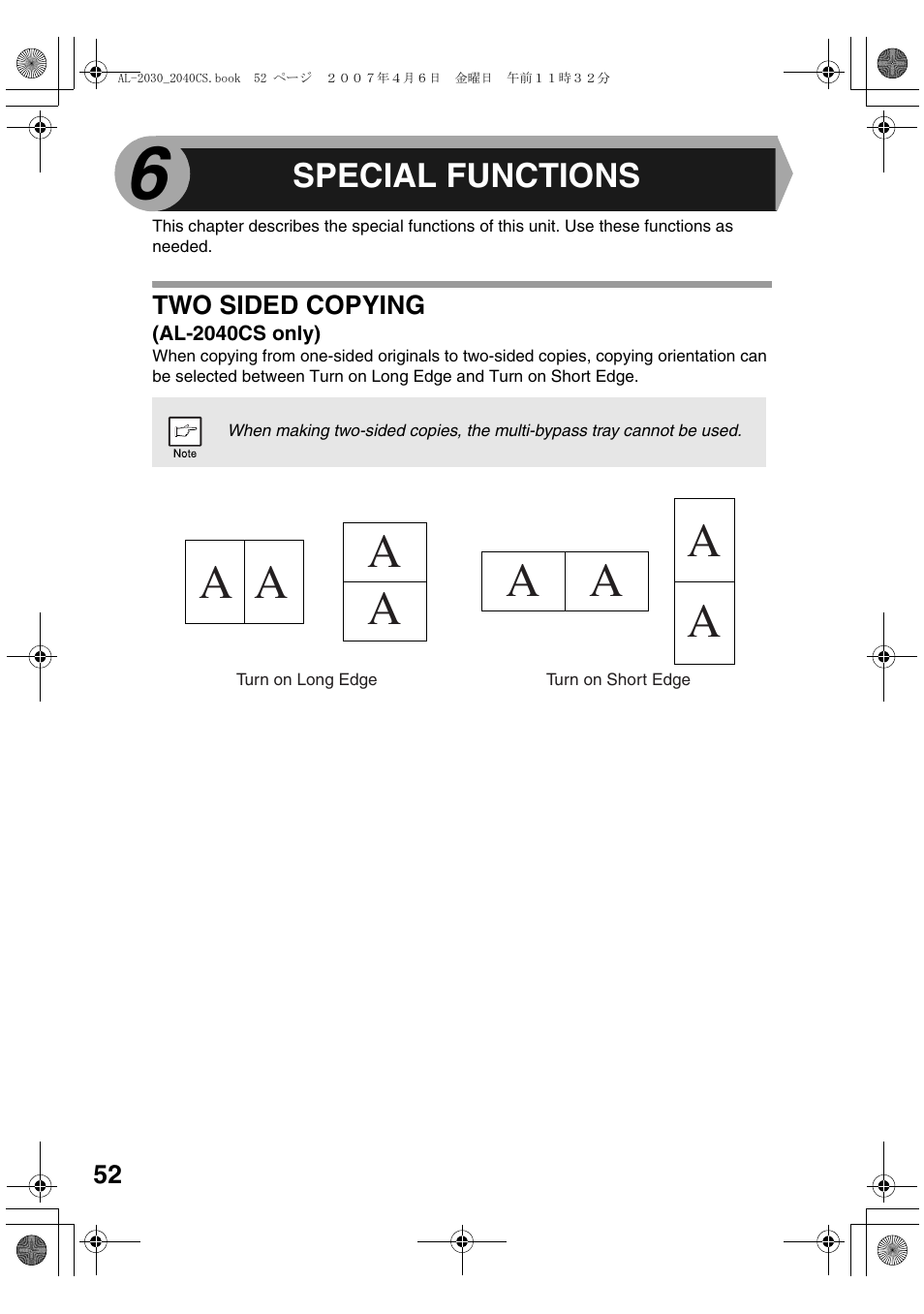 Sharp AL-2030 User Manual | Page 54 / 92