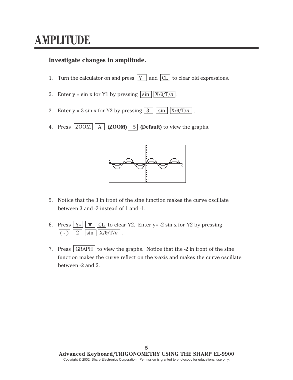 Amplitude | Sharp EL-9900 User Manual | Page 120 / 153