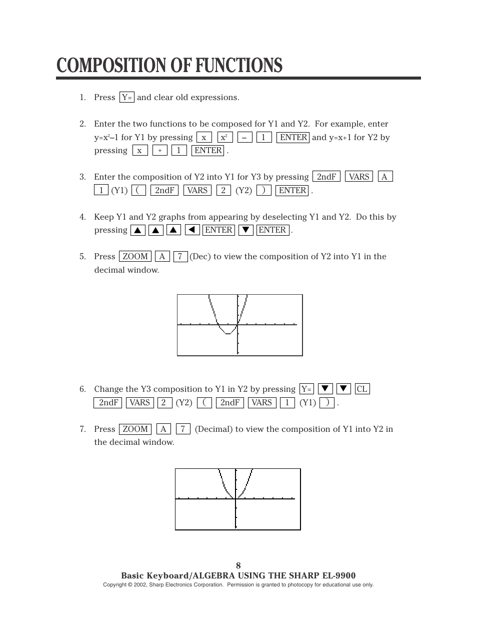 Composition of functions | Sharp EL-9900 User Manual | Page 29 / 153