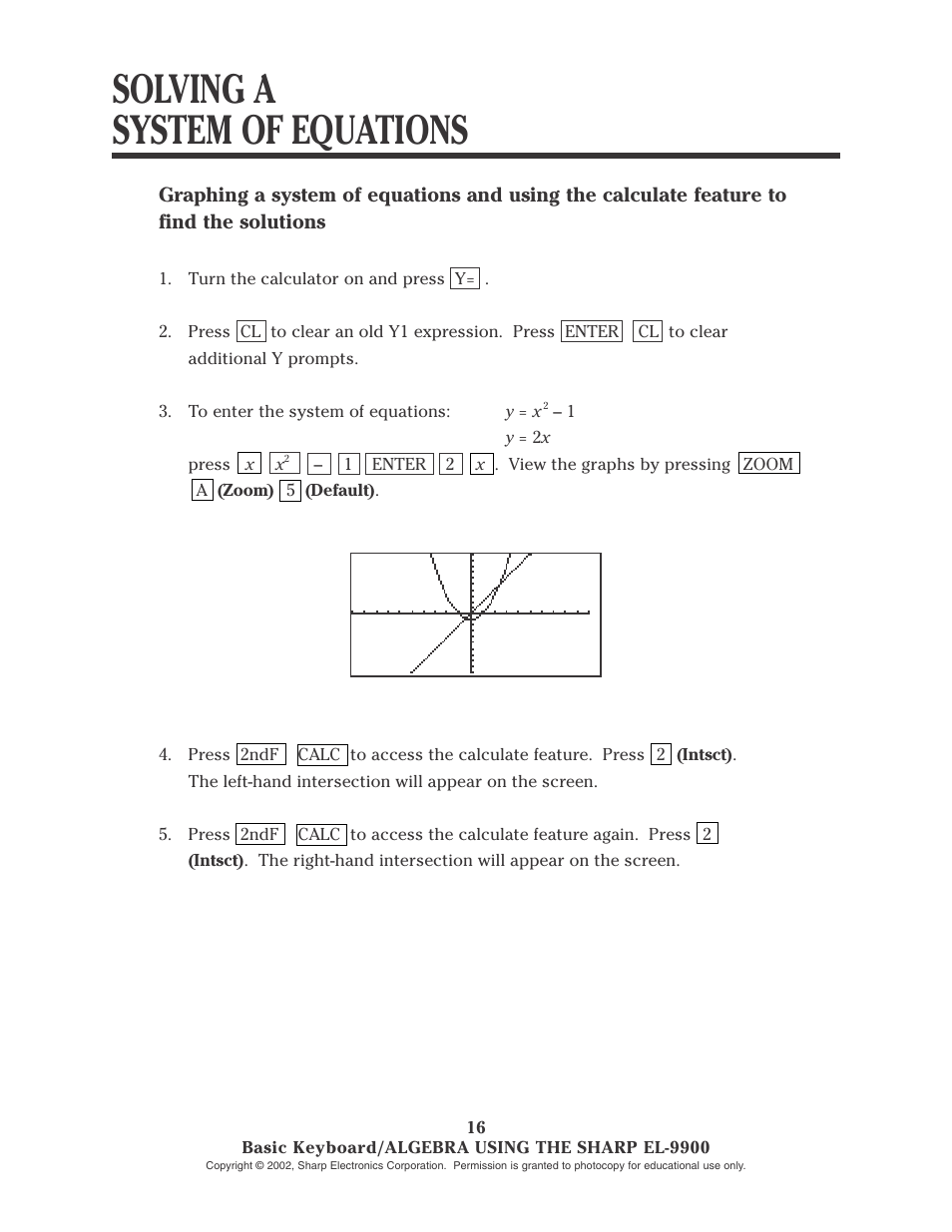 Solving a system of equations | Sharp EL-9900 User Manual | Page 37 / 153