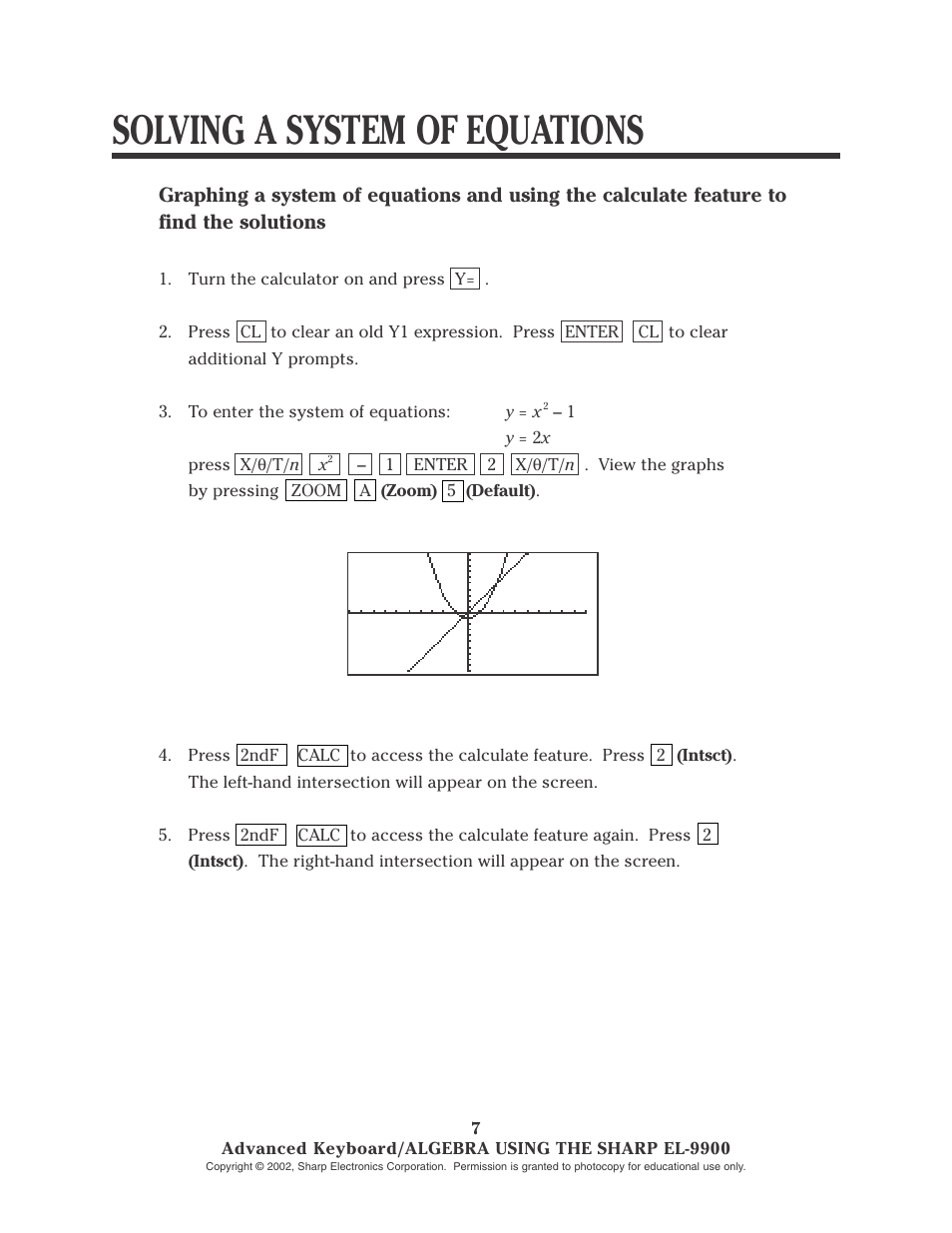 Solving a system of equations | Sharp EL-9900 User Manual | Page 60 / 153