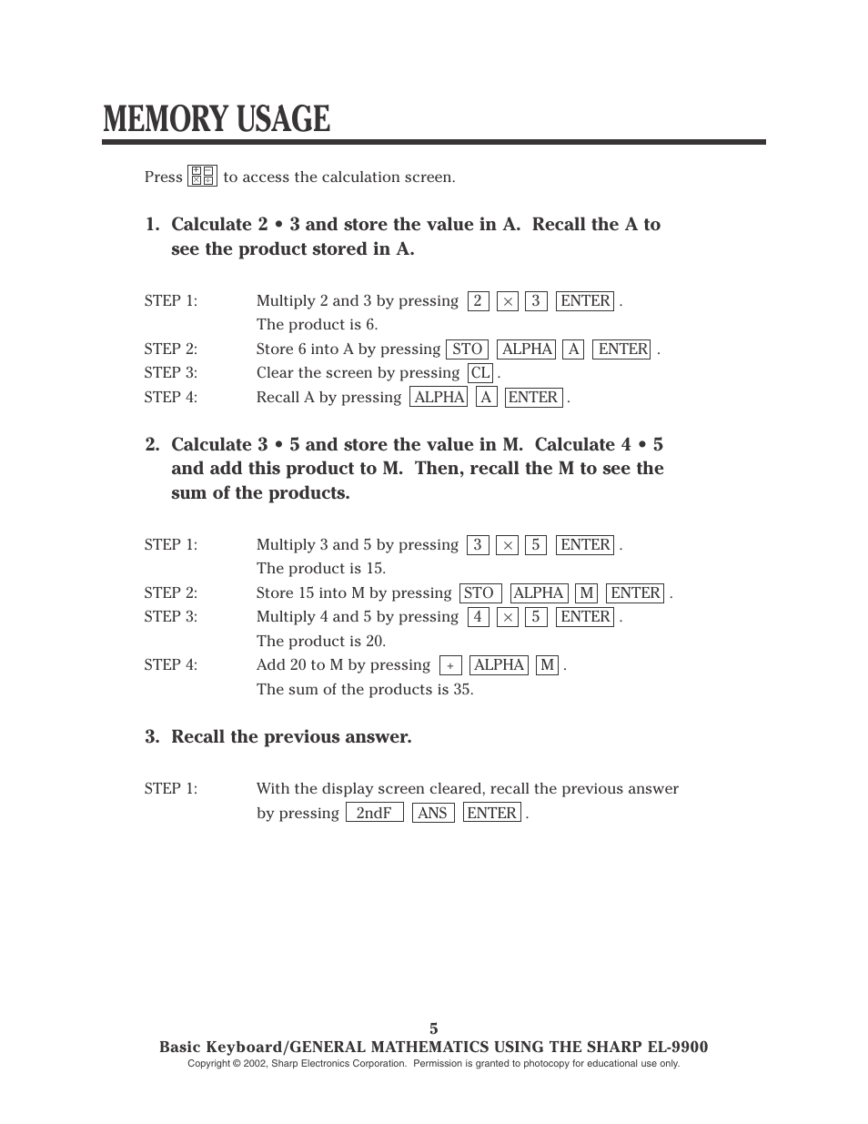 Sharp EL-9900 User Manual | Page 7 / 153