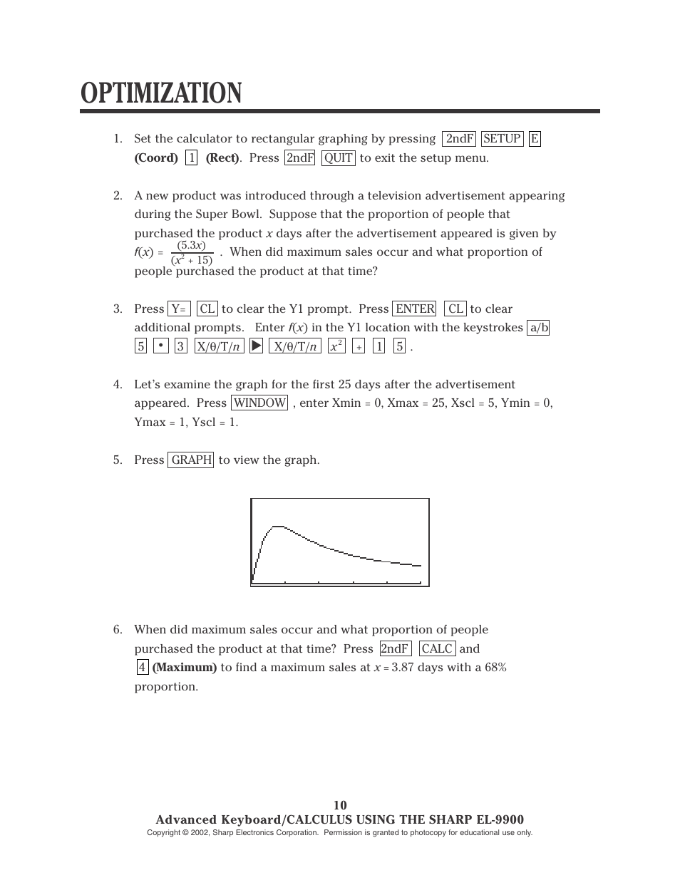 Optimization | Sharp EL-9900 User Manual | Page 85 / 153