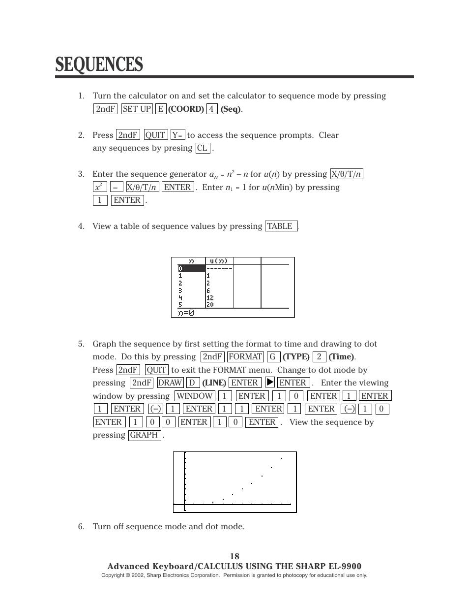 Sequences | Sharp EL-9900 User Manual | Page 93 / 153