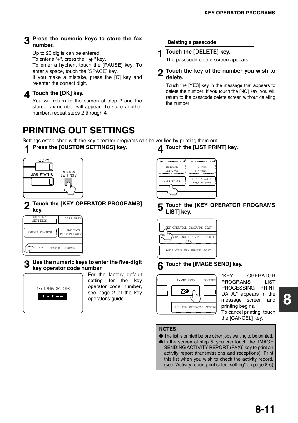 Printing out settings | Sharp MX-M350U User Manual | Page 101 / 110