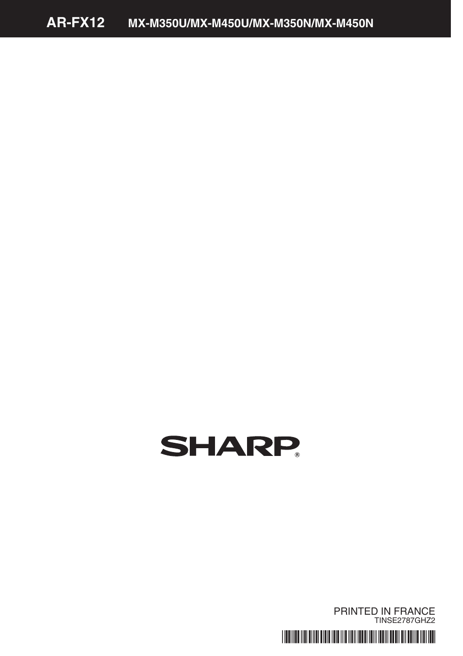 Ar-fx12 | Sharp MX-M350U User Manual | Page 110 / 110