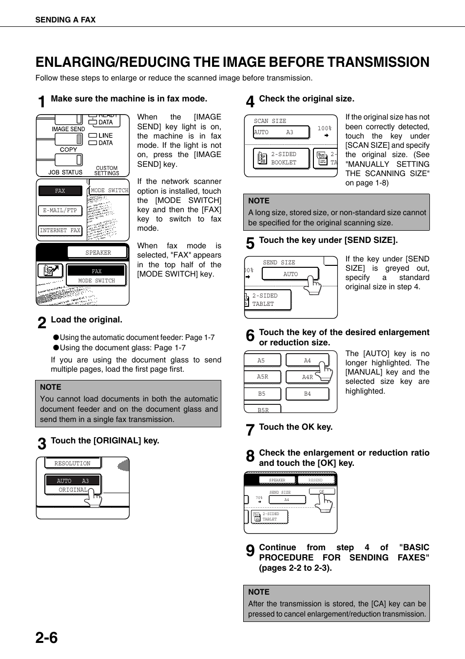 Enlarging/reducing the image before, Transmission, Enlarging/reducing the image before transmission | Sharp MX-M350U User Manual | Page 32 / 110