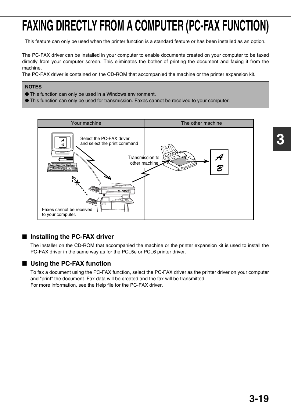 Faxing directly from a computer (pc-fax function), 3faxing directly from a computer (pc-fax function) | Sharp MX-M350U User Manual | Page 55 / 110