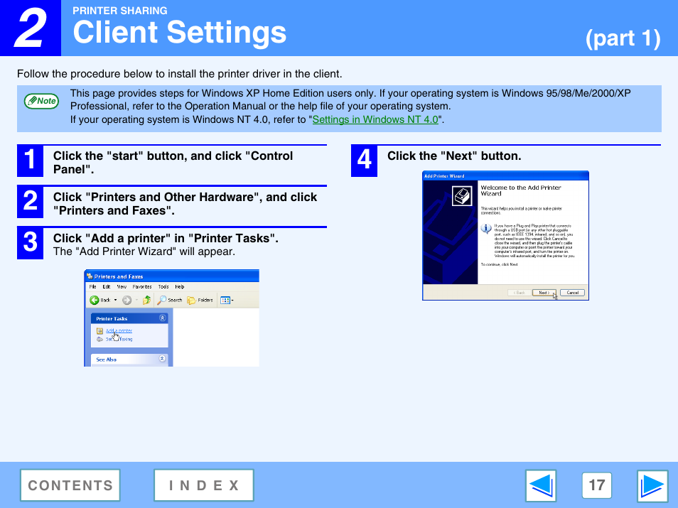 Client settings, Part 1) | Sharp FO-DC550 User Manual | Page 17 / 43