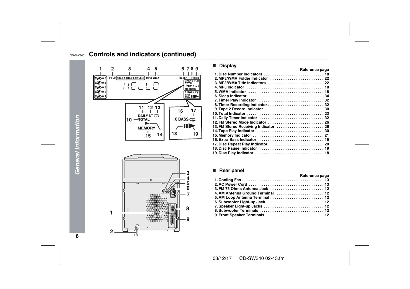 Sharp CD SW340 User Manual | Page 8 / 40