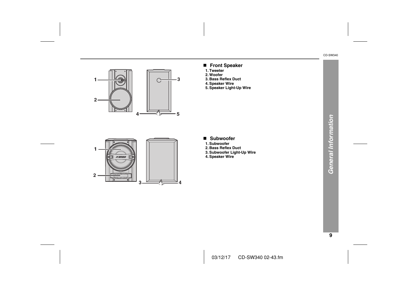 Sharp CD SW340 User Manual | Page 9 / 40