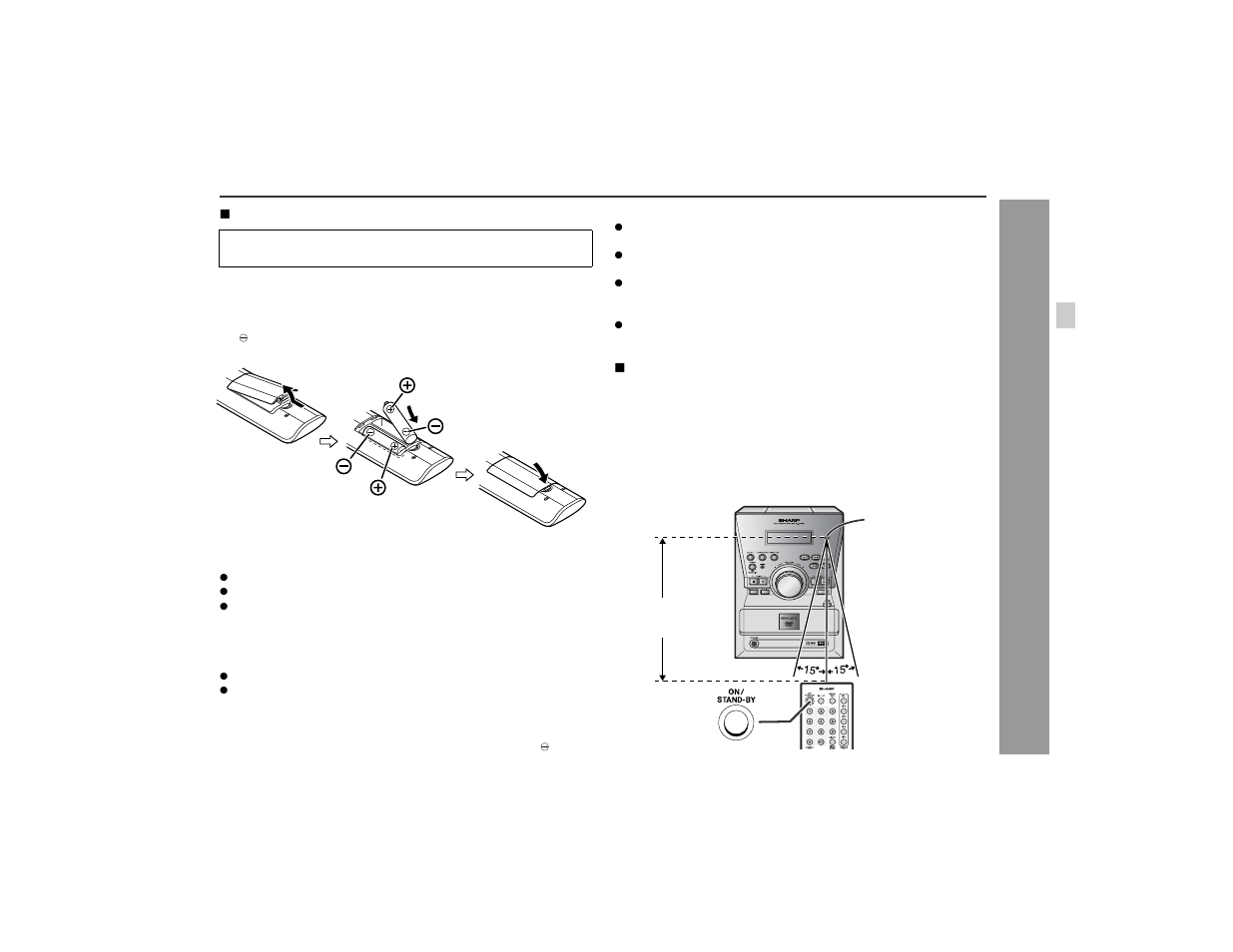 Remote control | Sharp XL-DV60 User Manual | Page 19 / 56