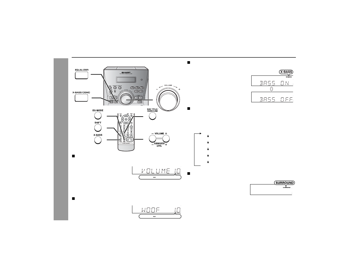 General control | Sharp XL-DV60 User Manual | Page 20 / 56