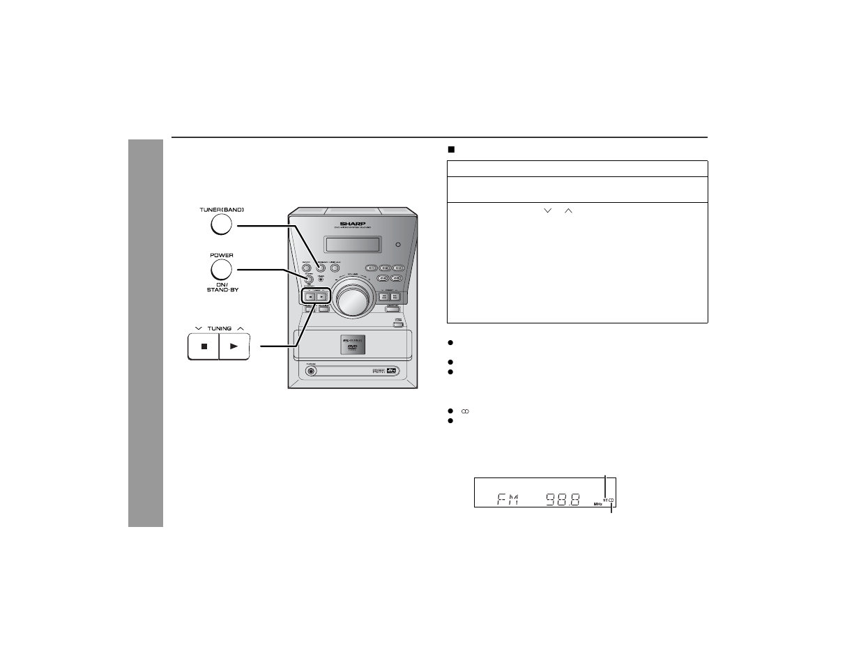 Listening to the radio, Radio | Sharp XL-DV60 User Manual | Page 40 / 56