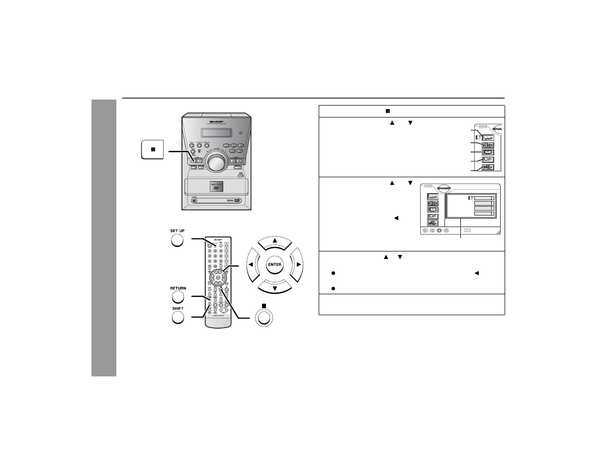 Changing the initial setting of dvd | Sharp XL-DV60 User Manual | Page 42 / 56