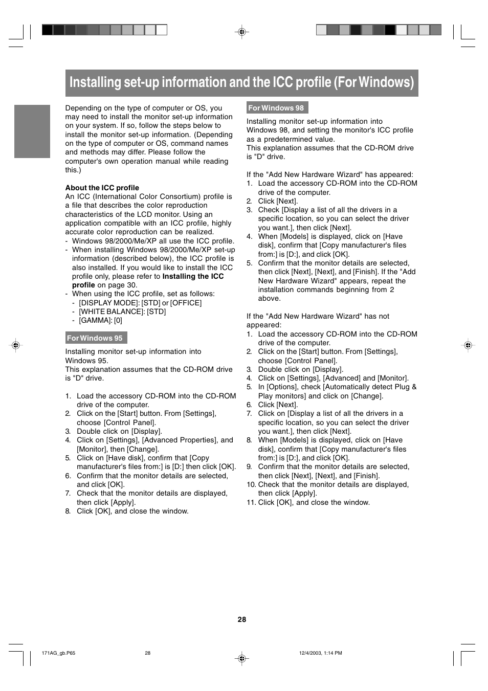 Sharp LL-171A User Manual | Page 28 / 140