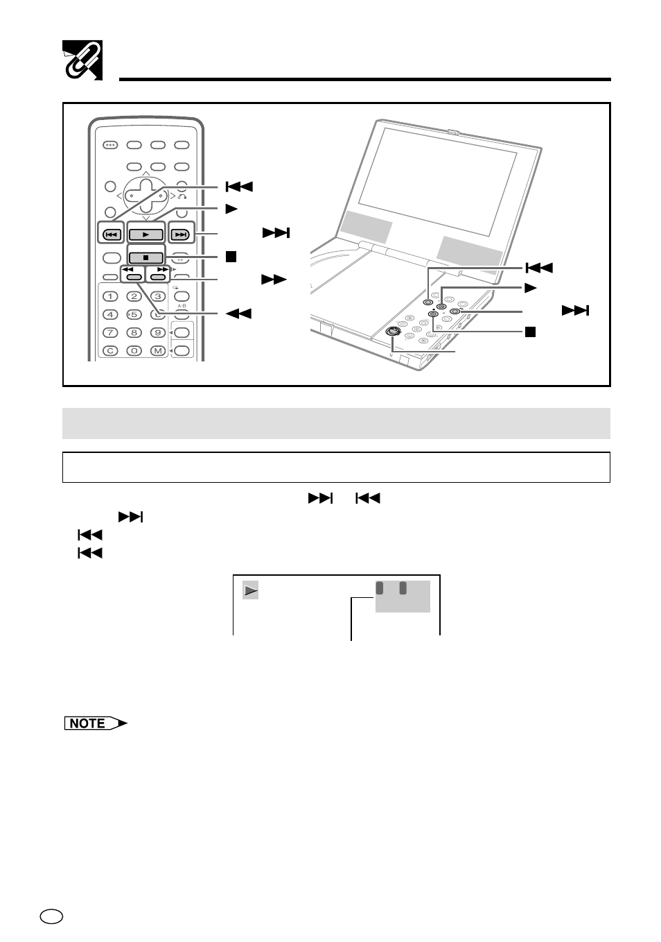 Disc play operations, Quick start guide, Skip play stop skip fwd rev | Sharp DV-L70BL User Manual | Page 25 / 99